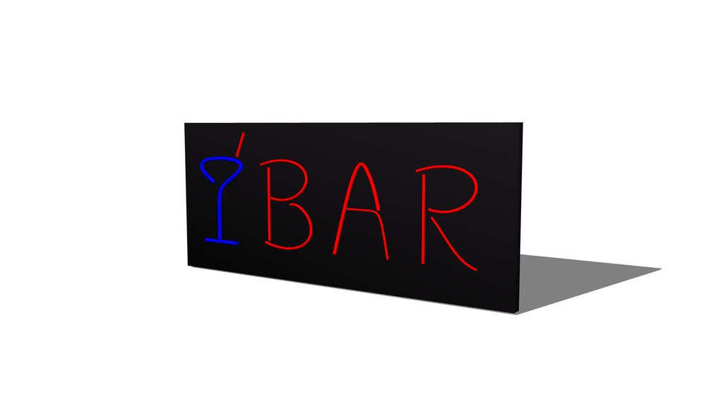 【3D素材_fbx】ネオンサイン