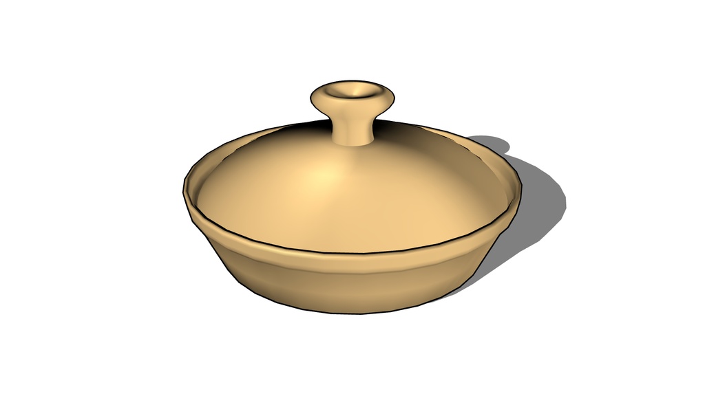 【3D素材_fbx】土鍋