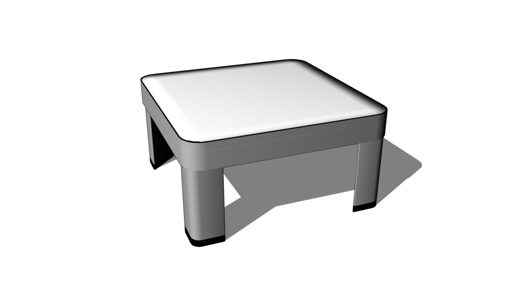 【3D素材_fbx】ローテーブル