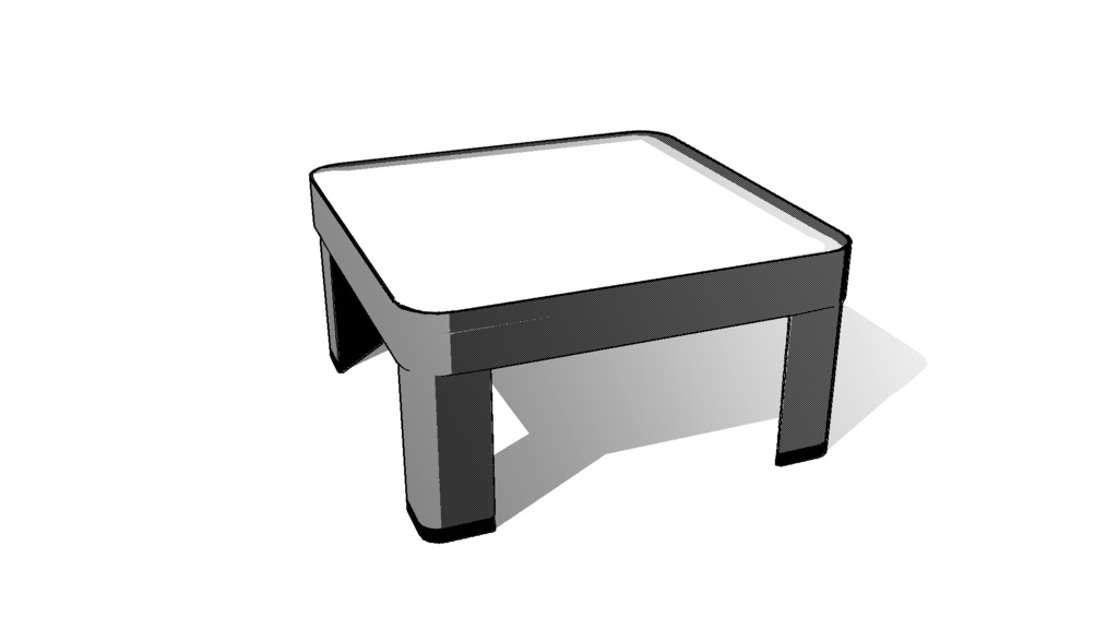 【3D素材_fbx】ローテーブル