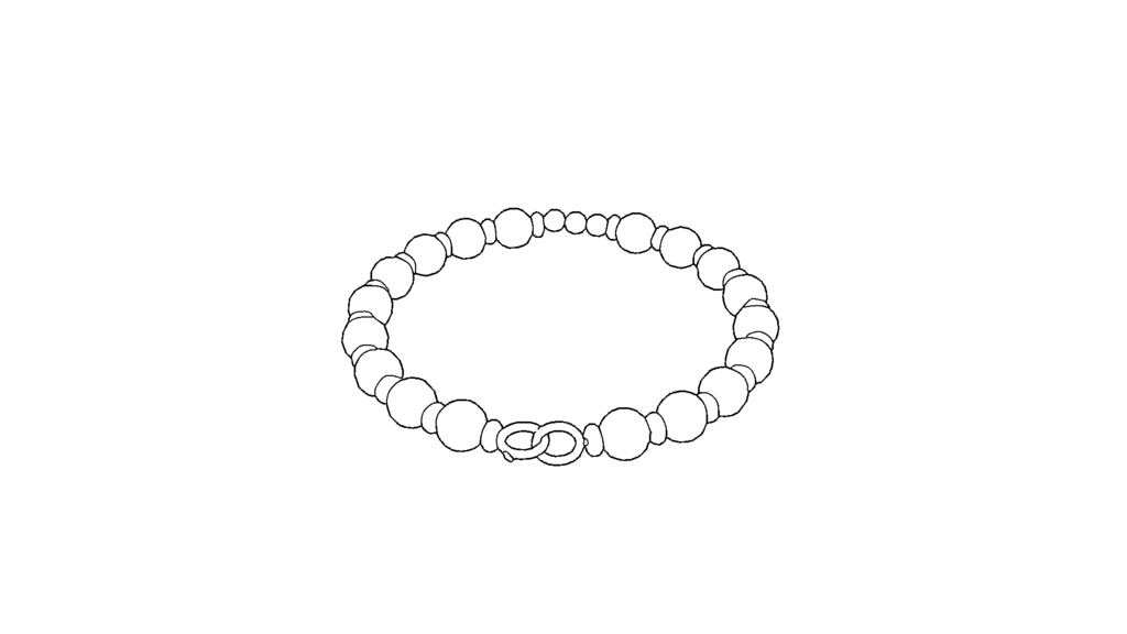 【3D素材_fbx】ブレスレット