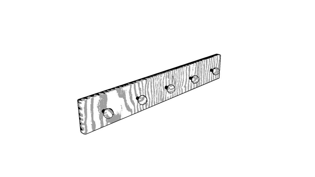 【3D素材_fbx】壁掛けハンガー