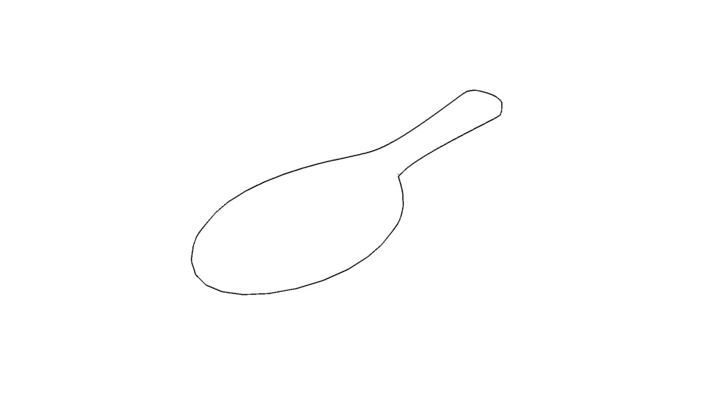 【3D素材_fbx】しゃもじ