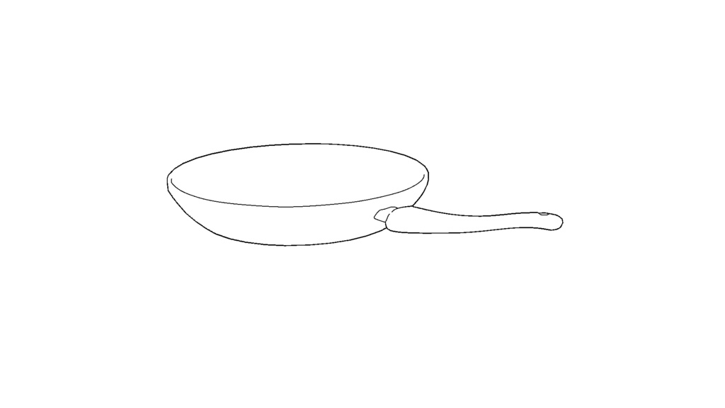 【3D素材_fbx】フライパン