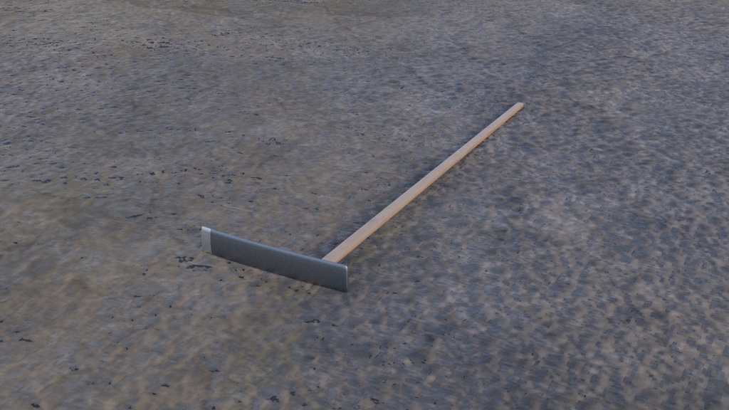 【3D素材_fbx】くわ