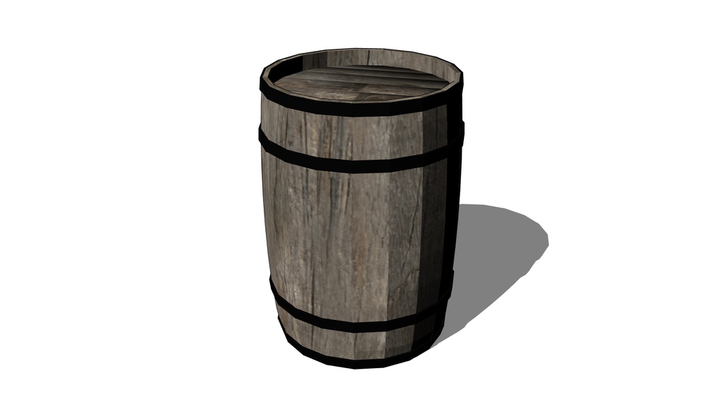 【3D素材_fbx】樽