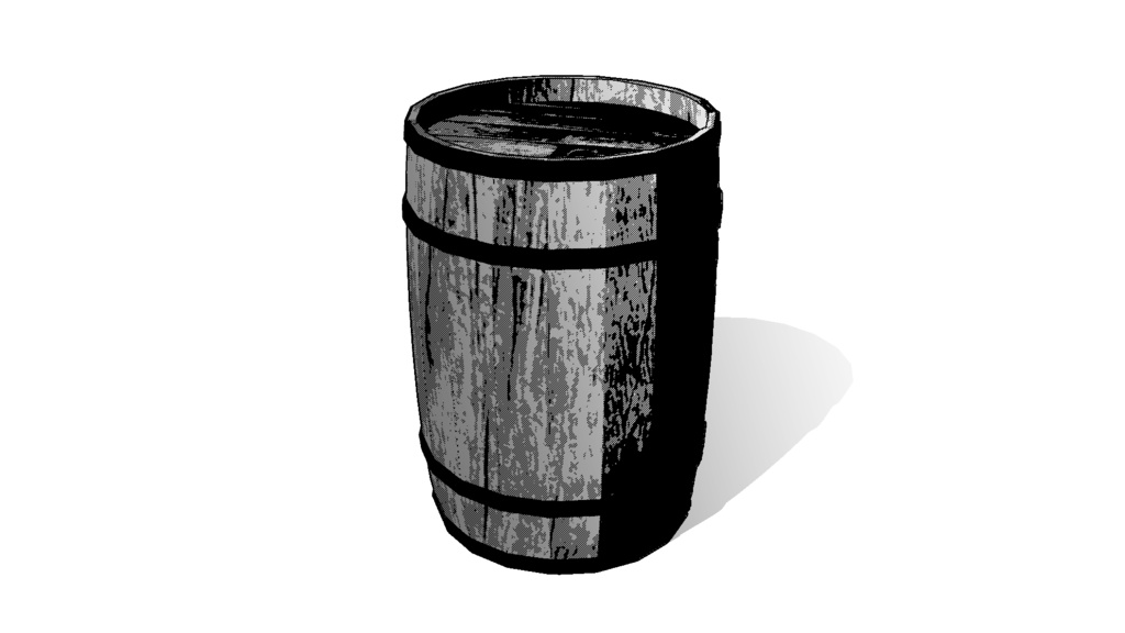 【3D素材_fbx】樽
