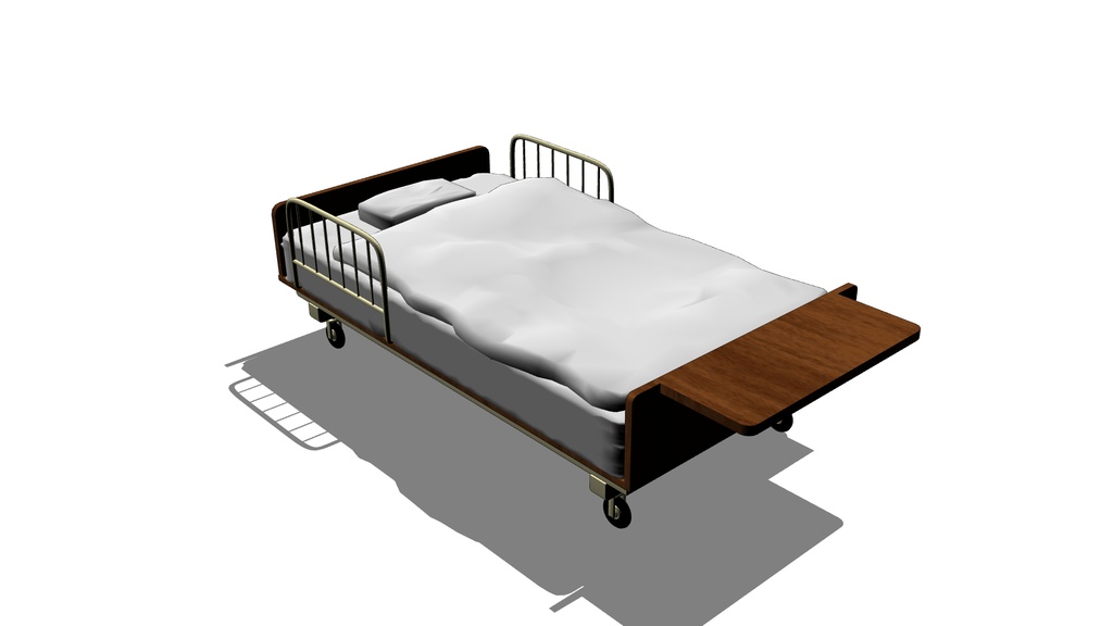 【3D素材_fbx】病室のベッド