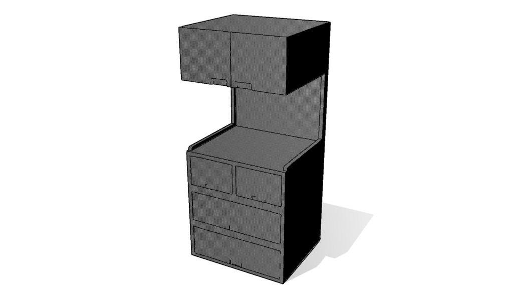 【3D素材_fbx】病室の棚