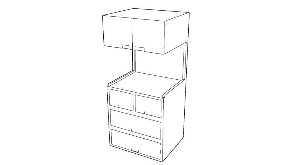 【3D素材_fbx】病室の棚