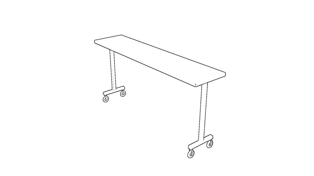 【3D素材_fbx】ベッドサイドテーブル