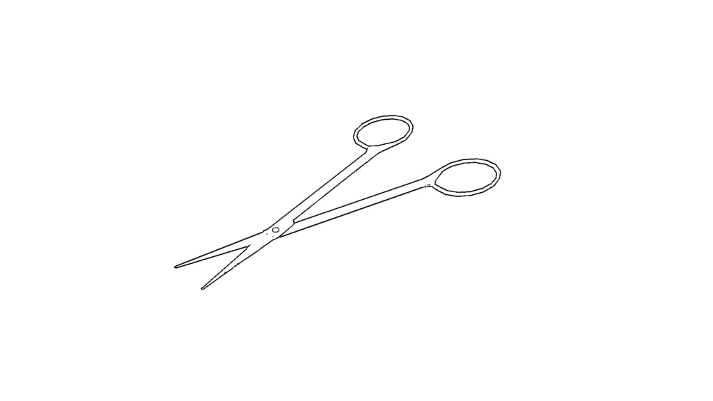 【3D素材_fbx】外科バサミ