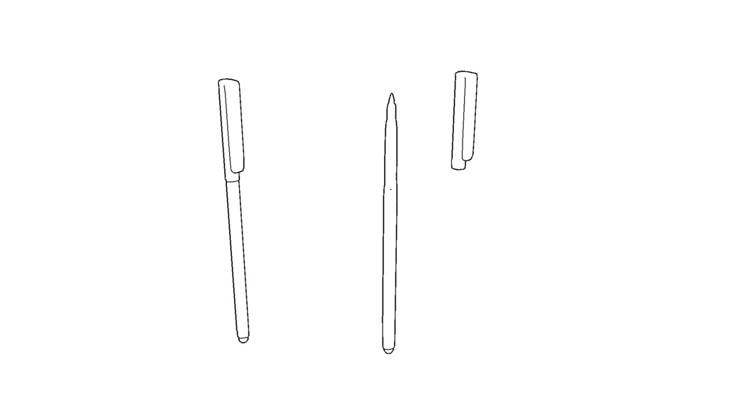 【3D素材_fbx】ボールペン