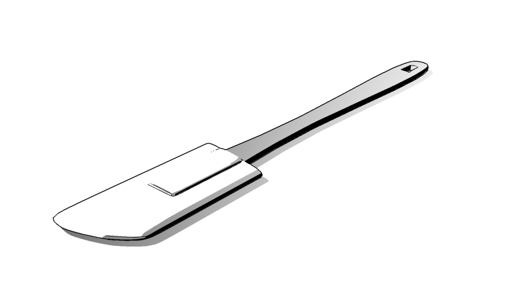 【3D素材_fbx】ゴムベラ