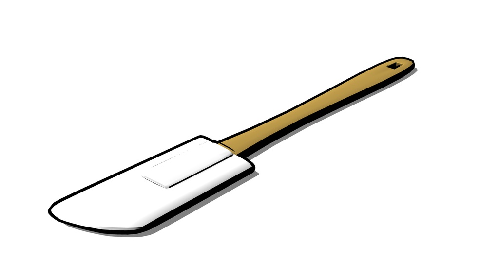 【3D素材_fbx】ゴムベラ