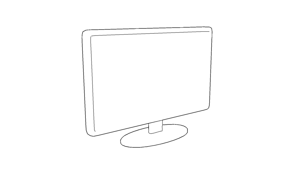 【3D素材_fbx】テレビ(簡易)