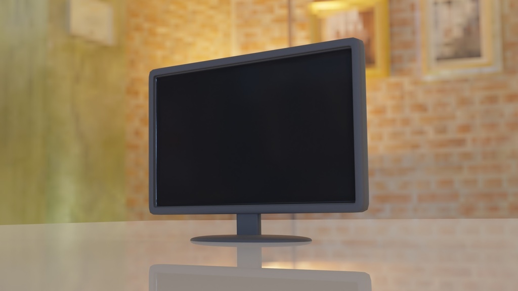 【3D素材_fbx】テレビ(簡易)