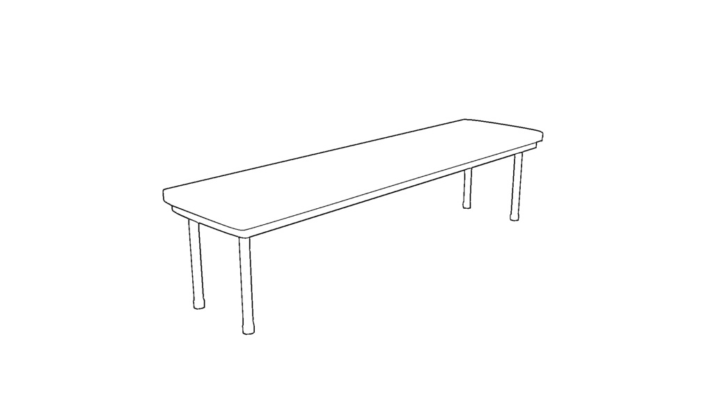 【3D素材_fbx】ベンチ