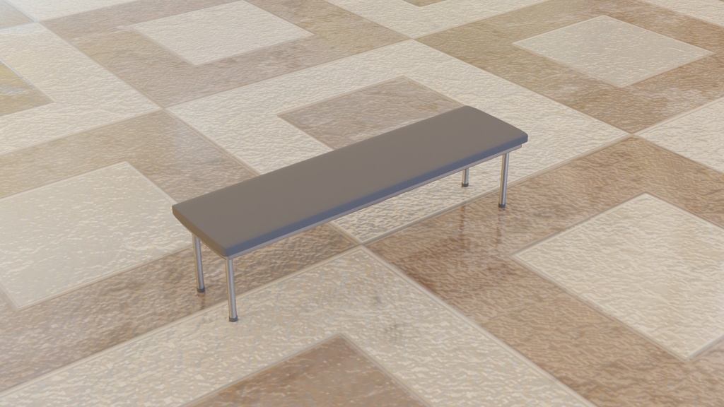 【3D素材_fbx】ベンチ