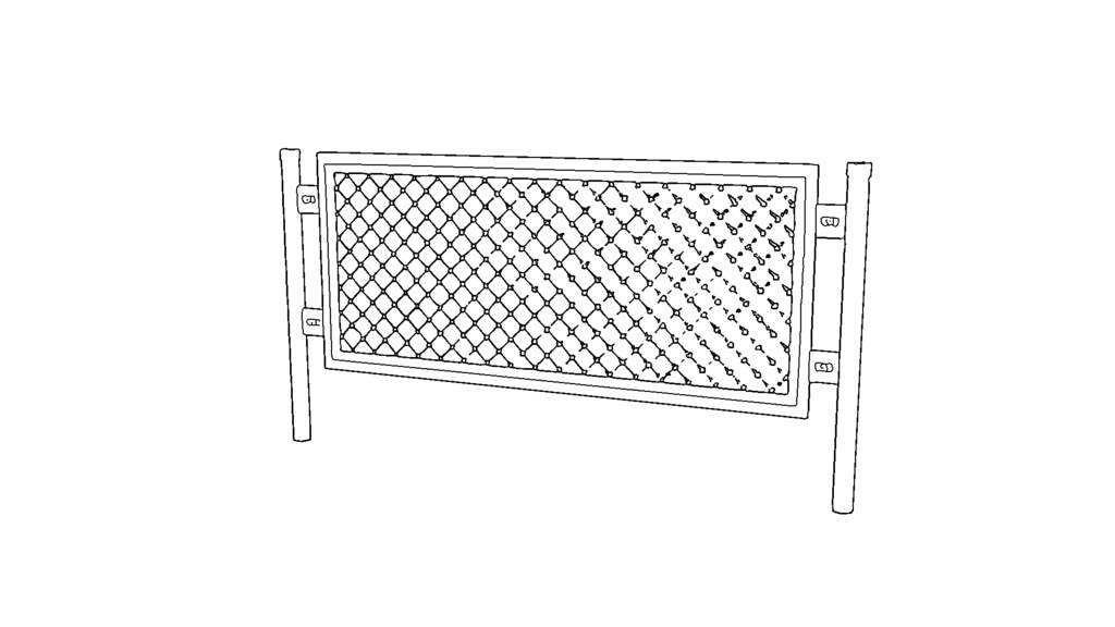 【3D素材_fbx】フェンス