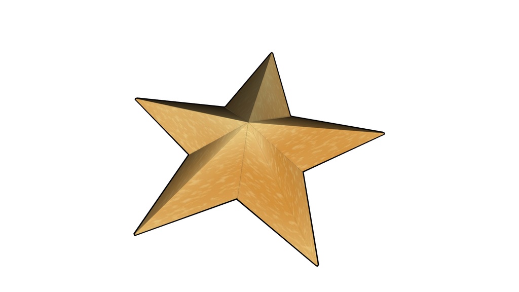 【3D素材_fbx】クリスマススター