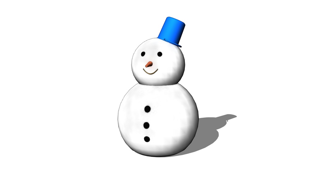 【3D素材_fbx】雪だるま