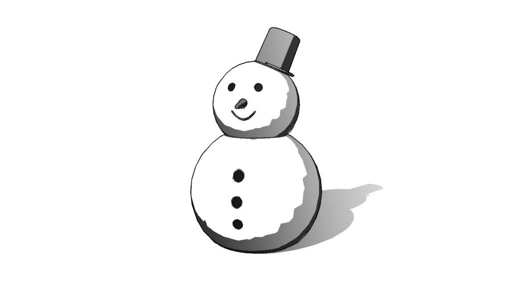 【3D素材_fbx】雪だるま