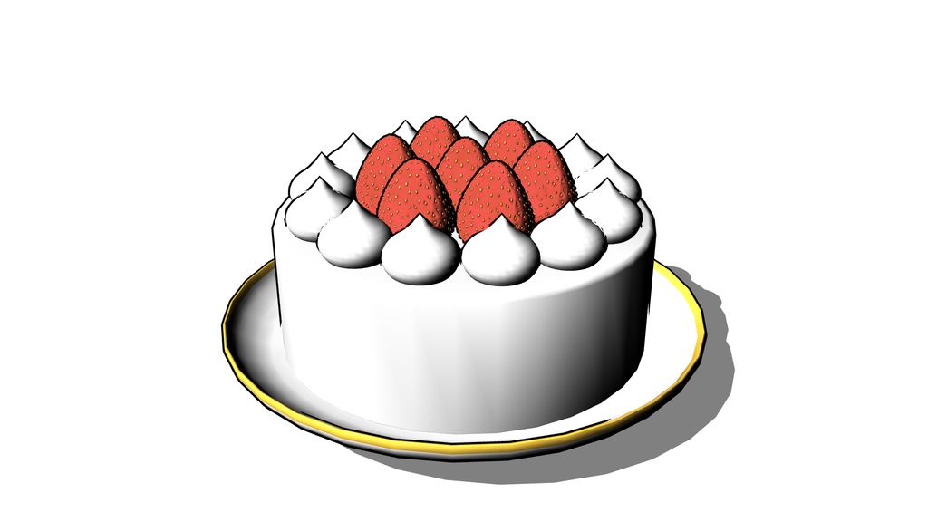 【3D素材_fbx】ケーキ
