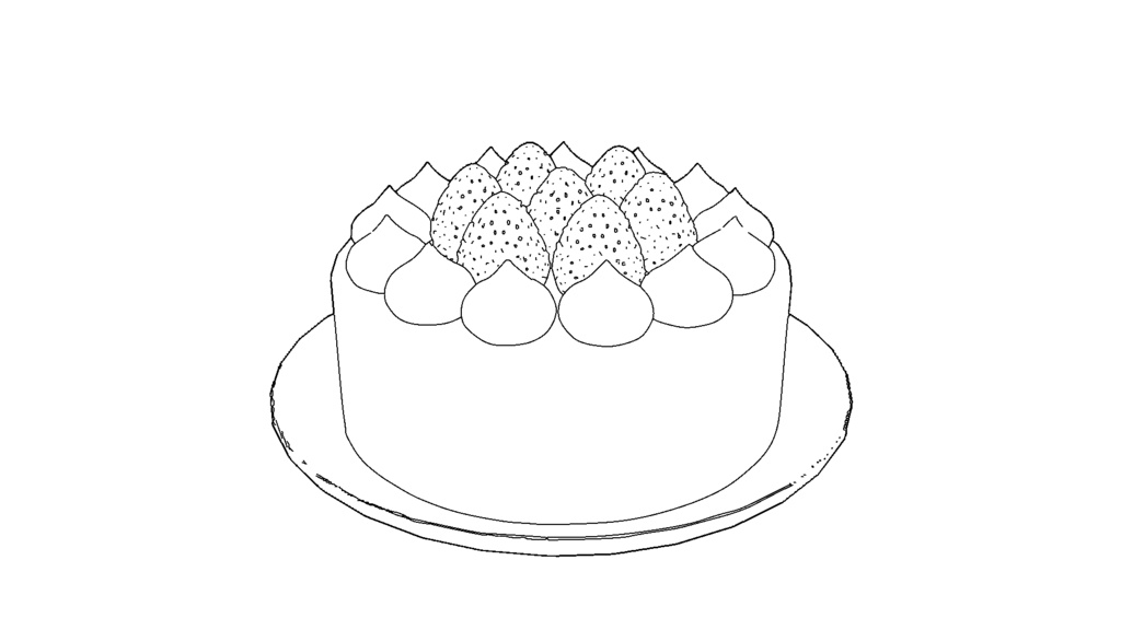 【3D素材_fbx】ケーキ