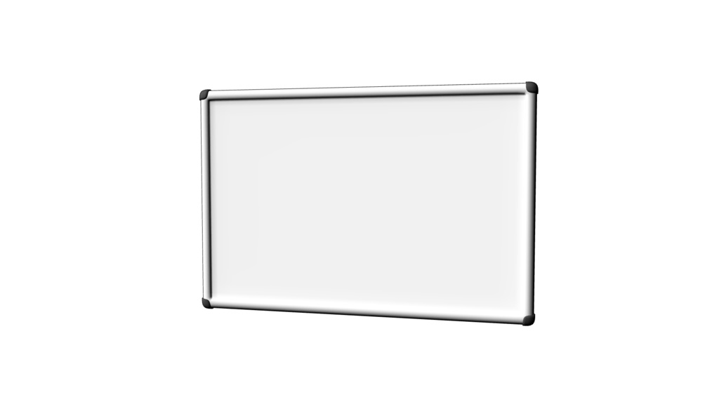 【3D素材_fbx】壁掛けホワイトボード