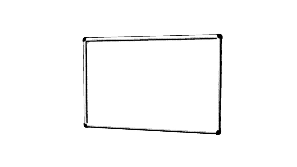 【3D素材_fbx】壁掛けホワイトボード