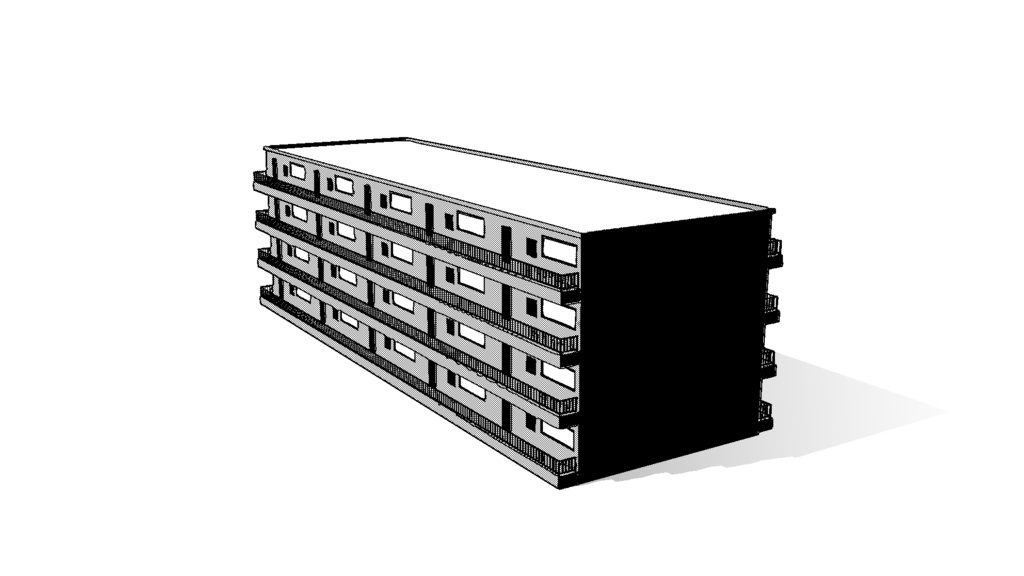 【3D素材_fbx】マンション