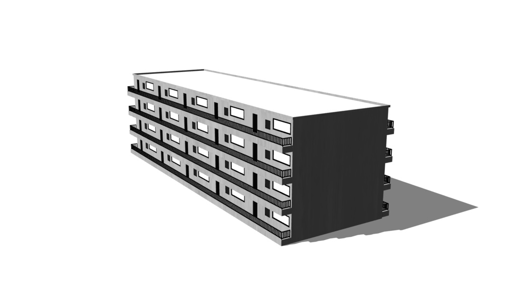 【3D素材_fbx】マンション