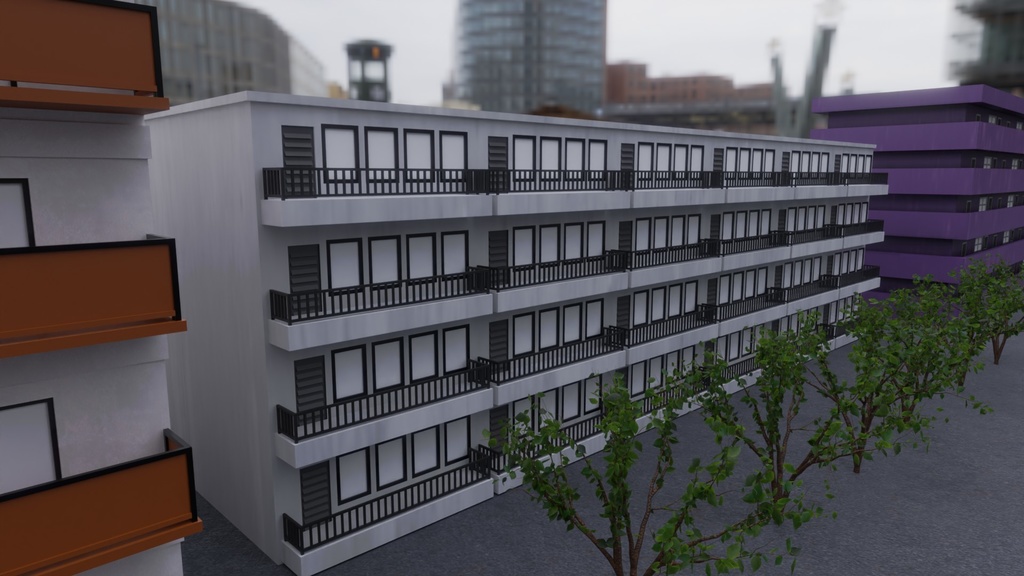【3D素材_fbx】マンション