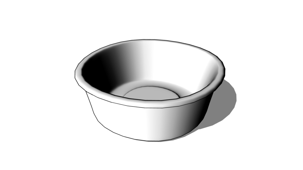 【3D素材_fbx】たらい