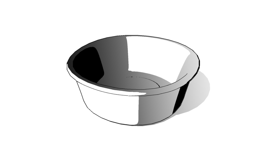 【3D素材_fbx】たらい