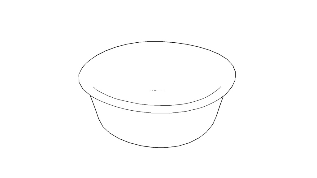 【3D素材_fbx】たらい