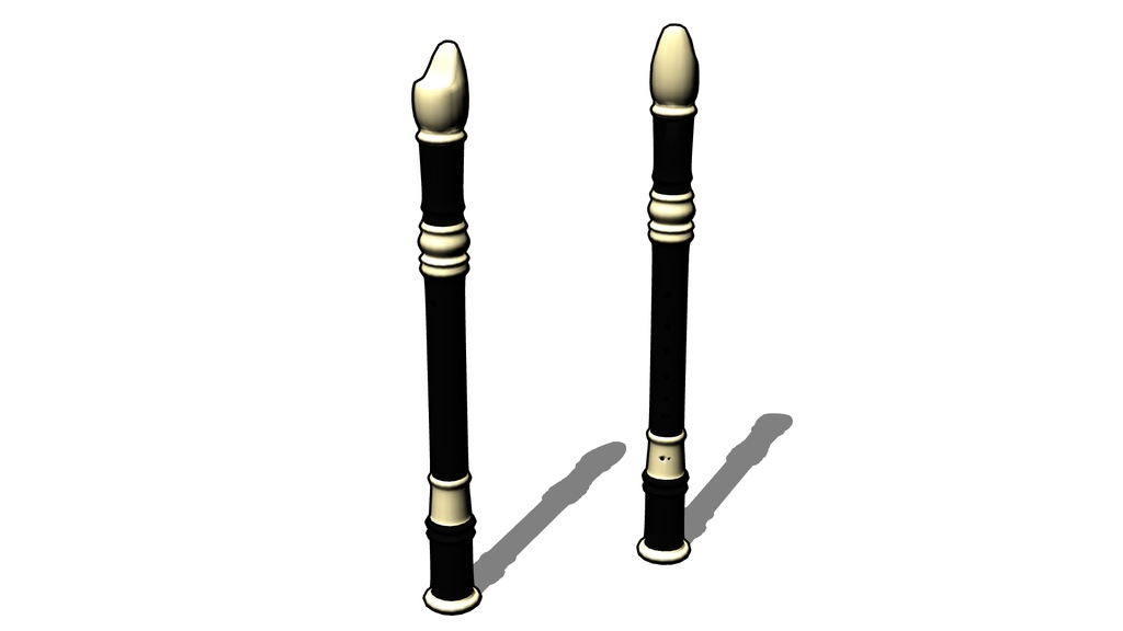 【3D素材_fbx】ソプラノリコーダー