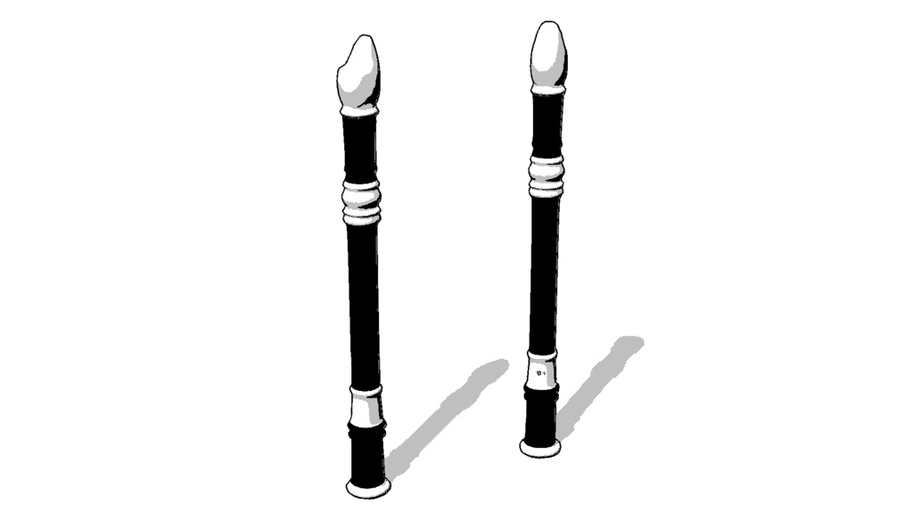 【3D素材_fbx】ソプラノリコーダー