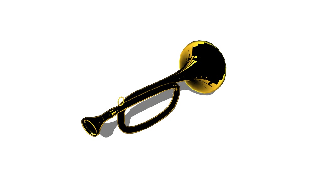 【3D素材_fbx】ラッパ