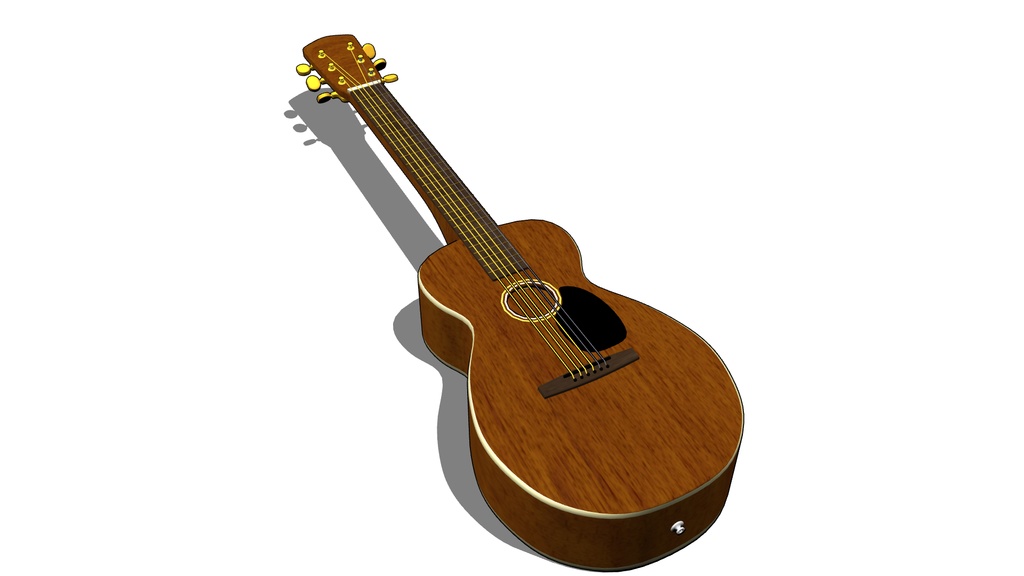 【3D素材_fbx】アコースティックギター