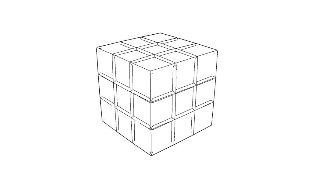 【3D素材_fbx】パズルキューブ