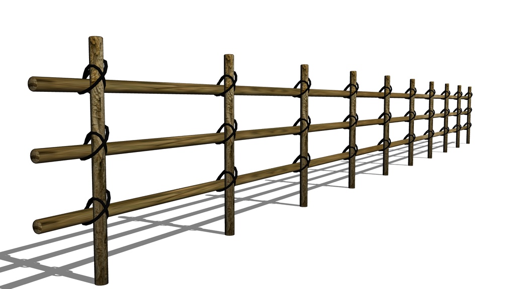 【3D素材_fbx】柵