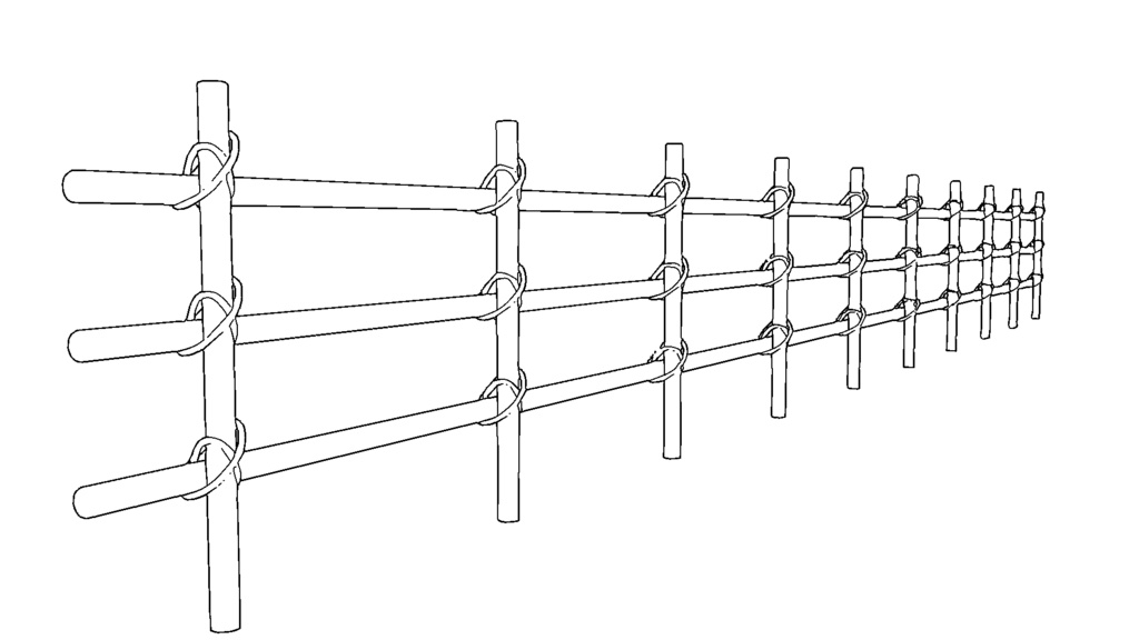 【3D素材_fbx】柵