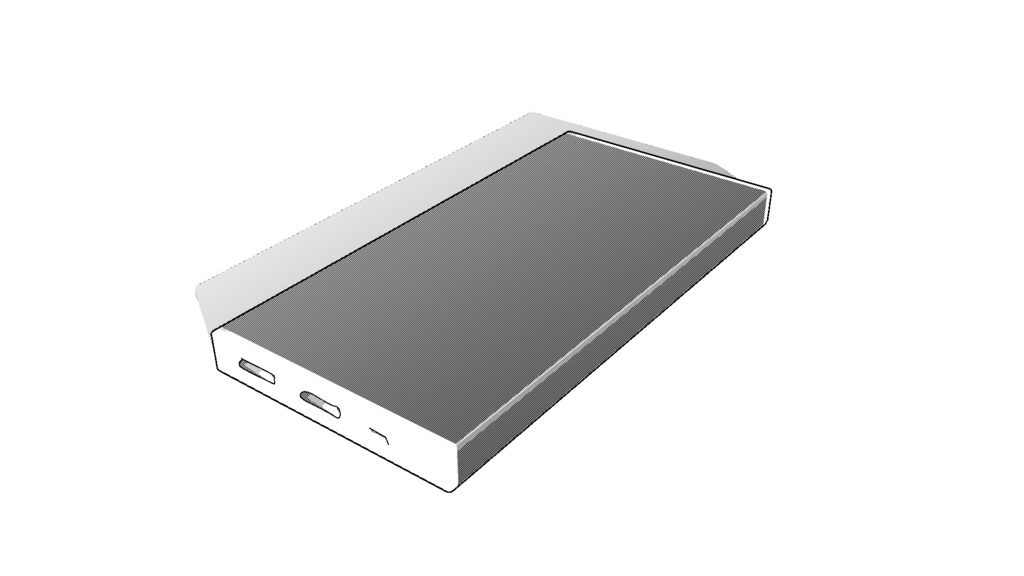 【3D素材_fbx】モバイルバッテリー