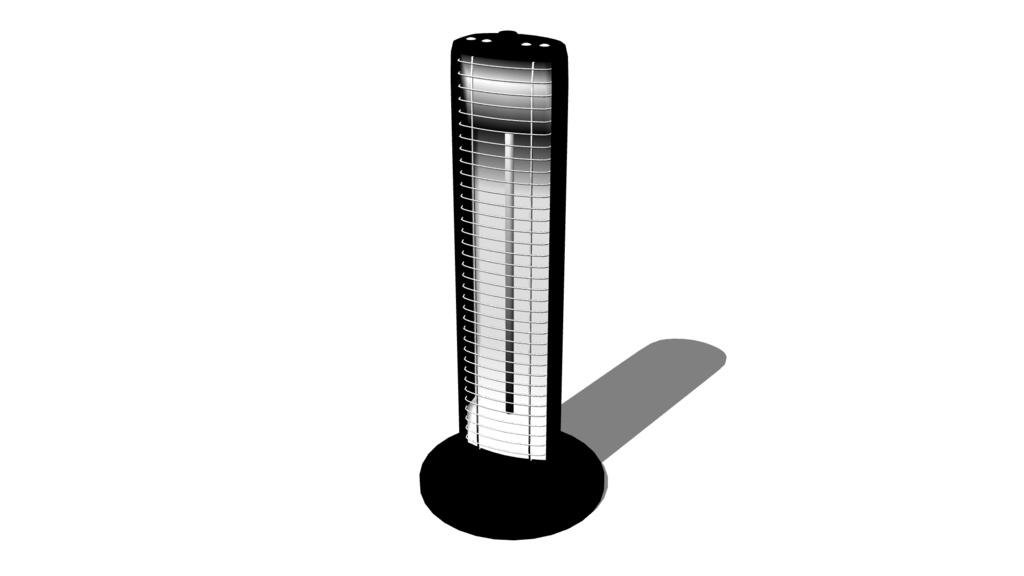 【3D素材_fbx】電気ヒーター