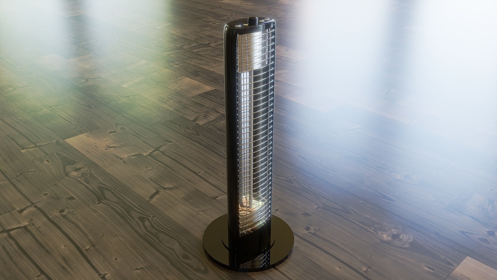 【3D素材_fbx】電気ヒーター