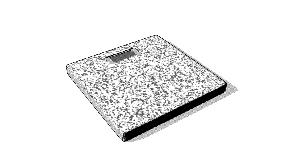 【3D素材_fbx】体重計