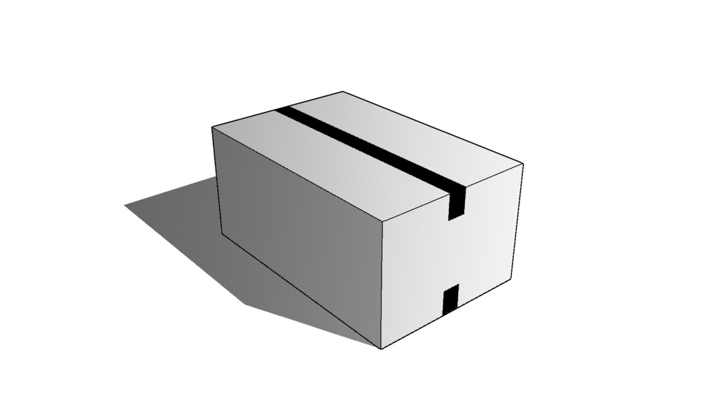 【3D素材_fbx】ダンボール(閉)