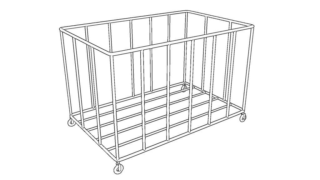 【3D素材_fbx】ボールかご